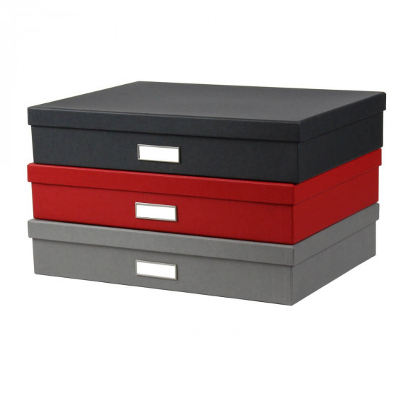 Boîte A3 en carton gris flanelle