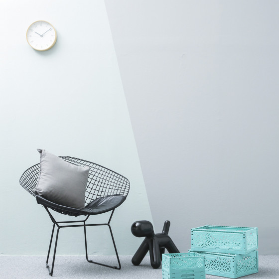 Mini Cagette en plastique turquoise empilable et pliable
