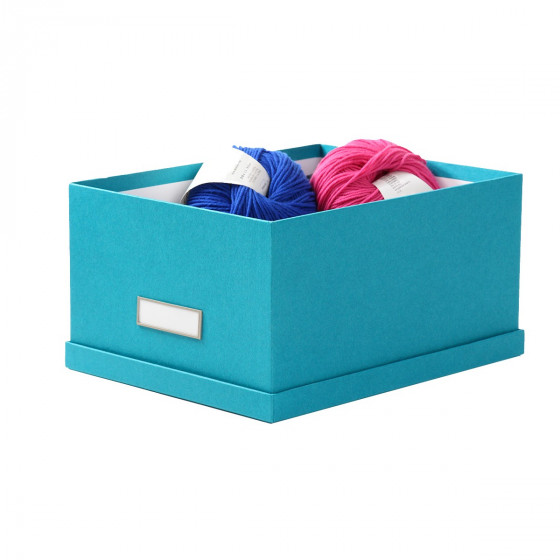 Boîte en carton turquoise
