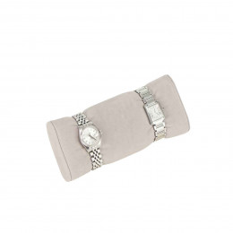 Rouleau pour montres en velour taupe