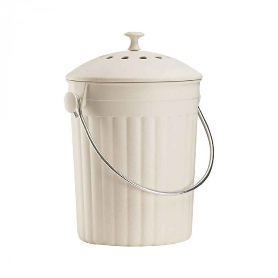 Seau à compost couleur crème