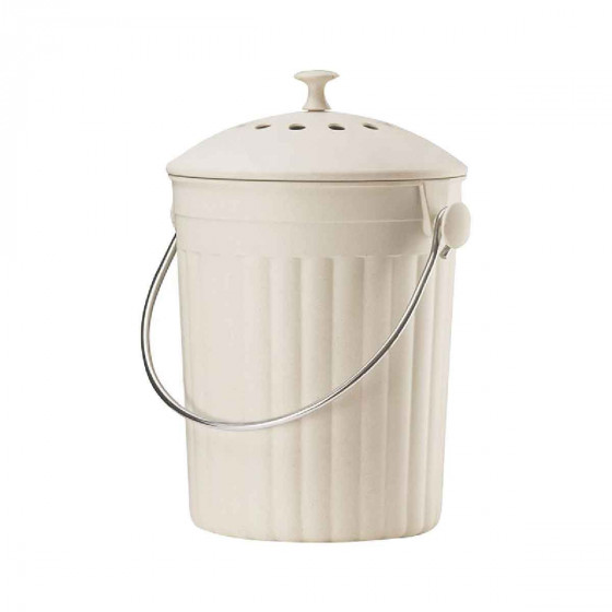 Seau à compost couleur crème
