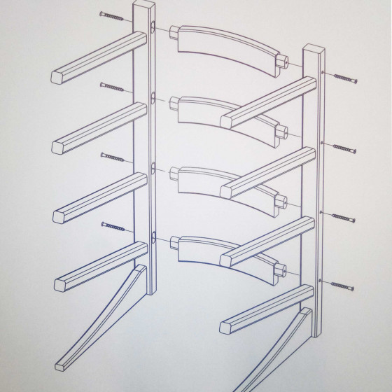 Rack à bottes blanc