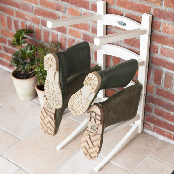 Rack à bottes blanc