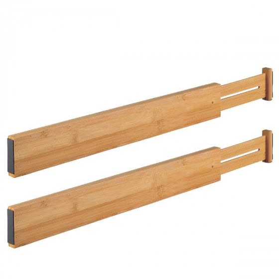 Récipient Multifonction Bambou Distributeur Coton-Tiges Noir - 2