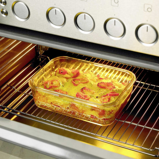Boîte alimentaire en verre 2 litres hermétique. Taille L (2 litres)