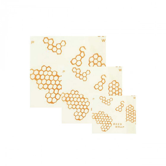 Set 3 papiers d'emballage réutilisable