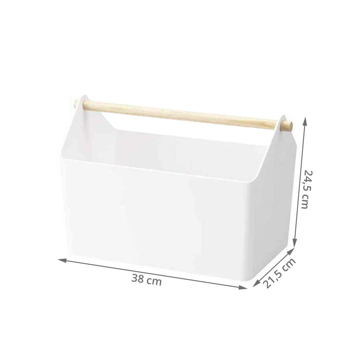 Grande boîte de rangement en carton blanc avec poignées - 25x50x37 - ON  RANGE TOUT