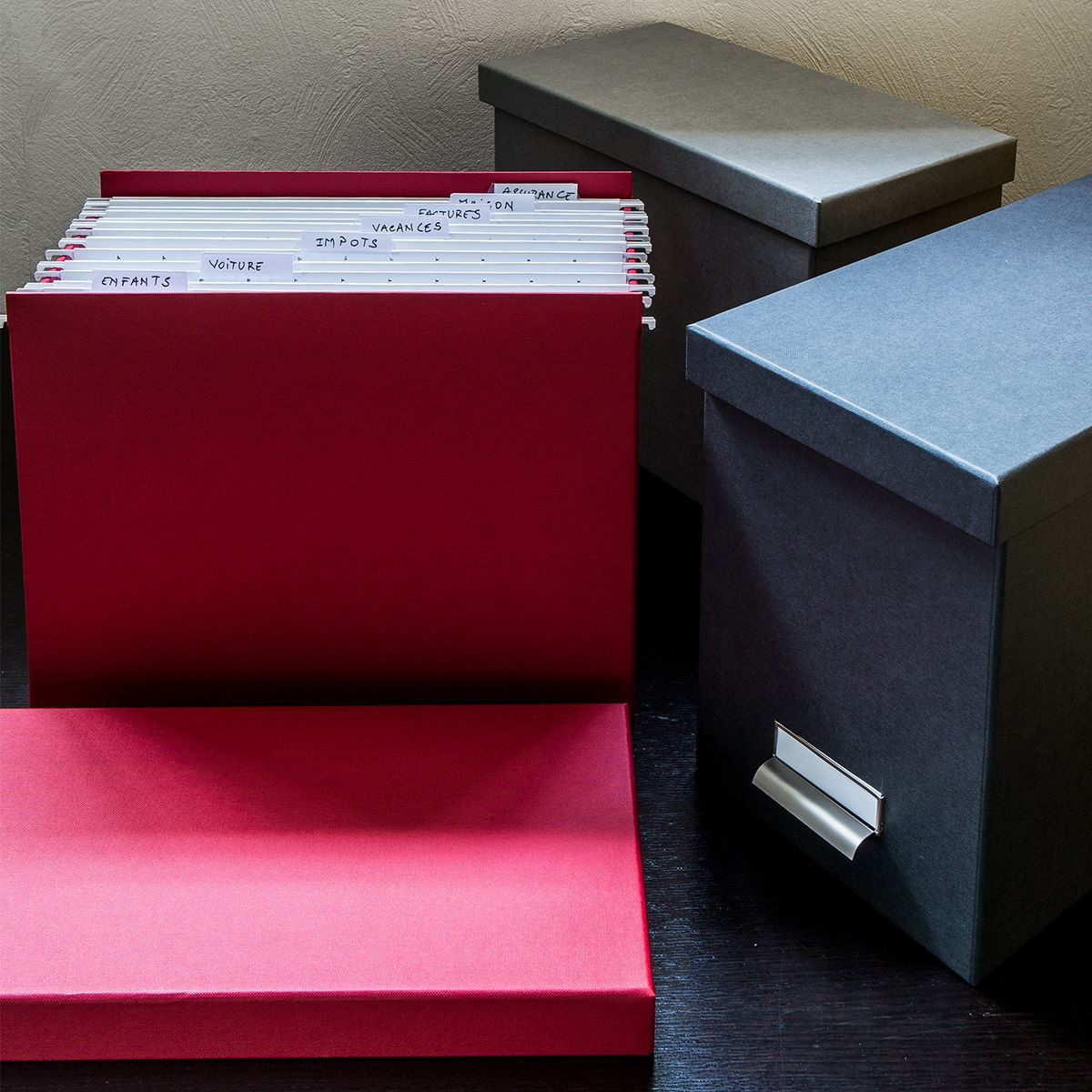 Caisse container archivage Rkive solide et robuste pour boîtes archives  classeurs dossiers suspendus