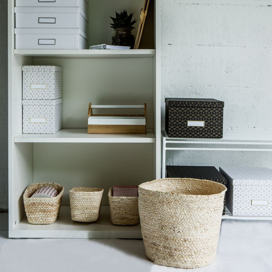 Panier rond en fibres de maïs M