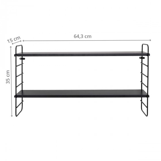 Etagère murale noire
