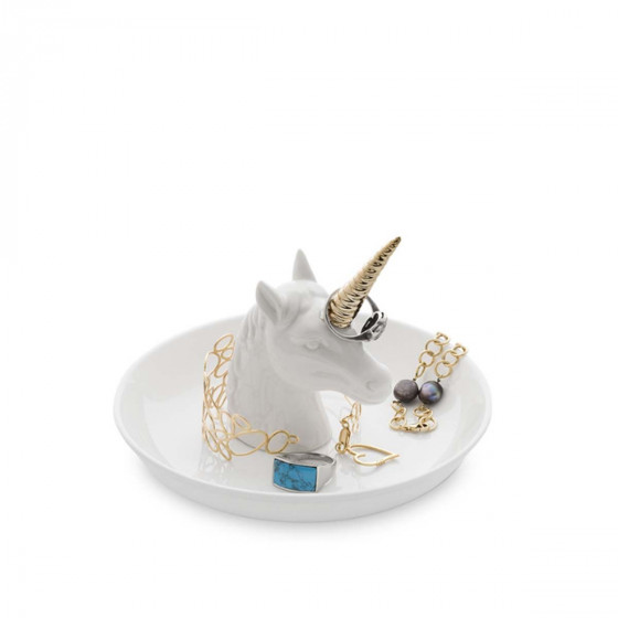 Coupelle à bijoux en porcelaine Licorne
