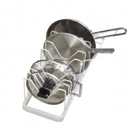 Rangement pour poêles et couvercles de cuisine