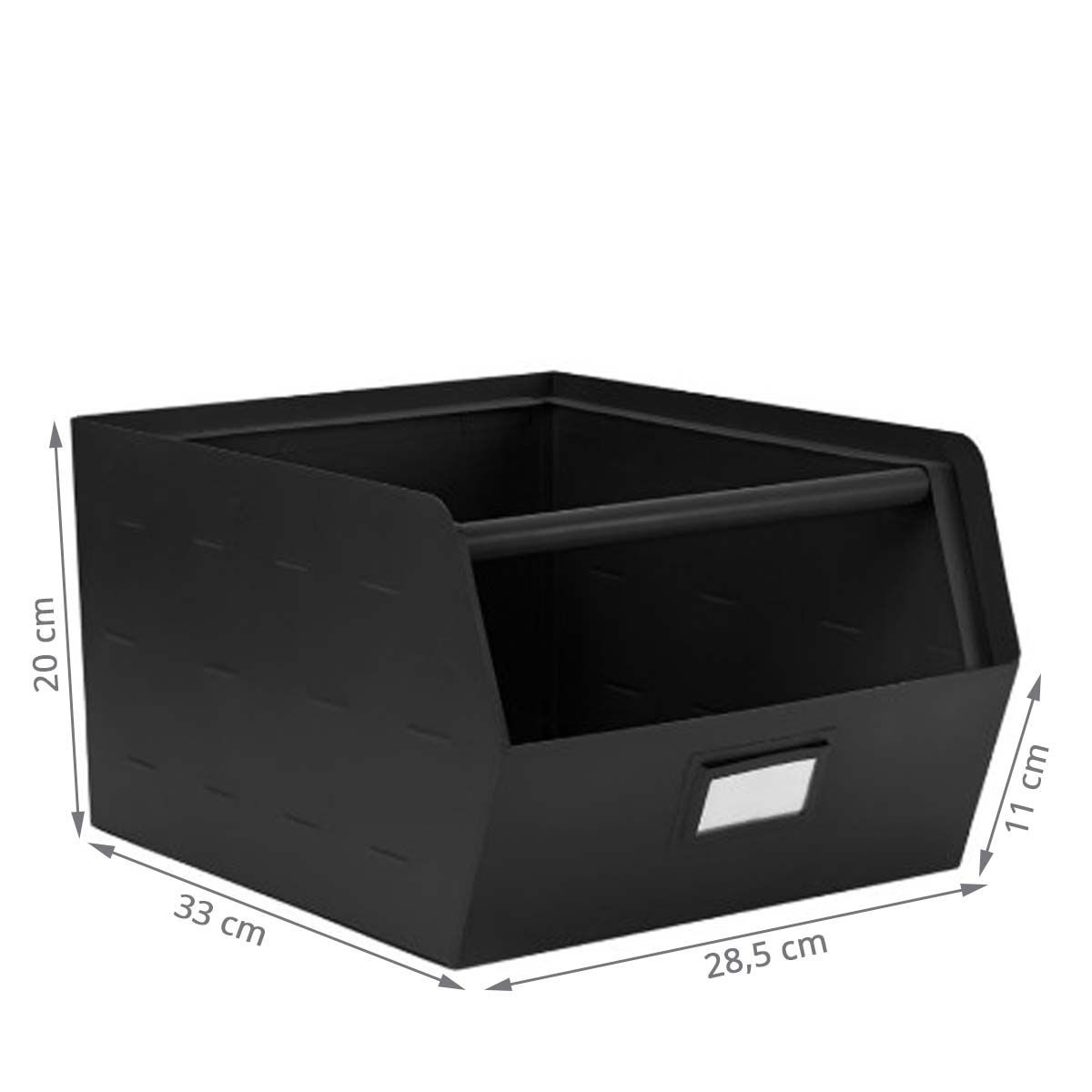 Boîte de rangement métal Noir Ma boîte à bricolage