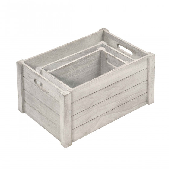 Caisse en bois gris. S