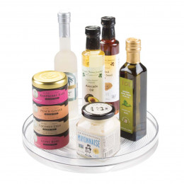 Plateau tournant en plastique transparent