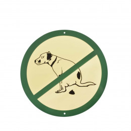 Pancarte anti crotte de chien rétro