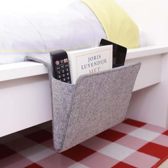 Rangement bord de lit en feutre épais