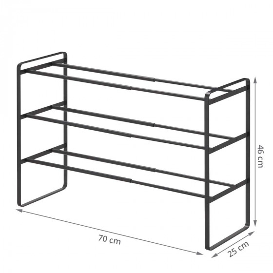 Étagère à chaussures extensible 3 étages