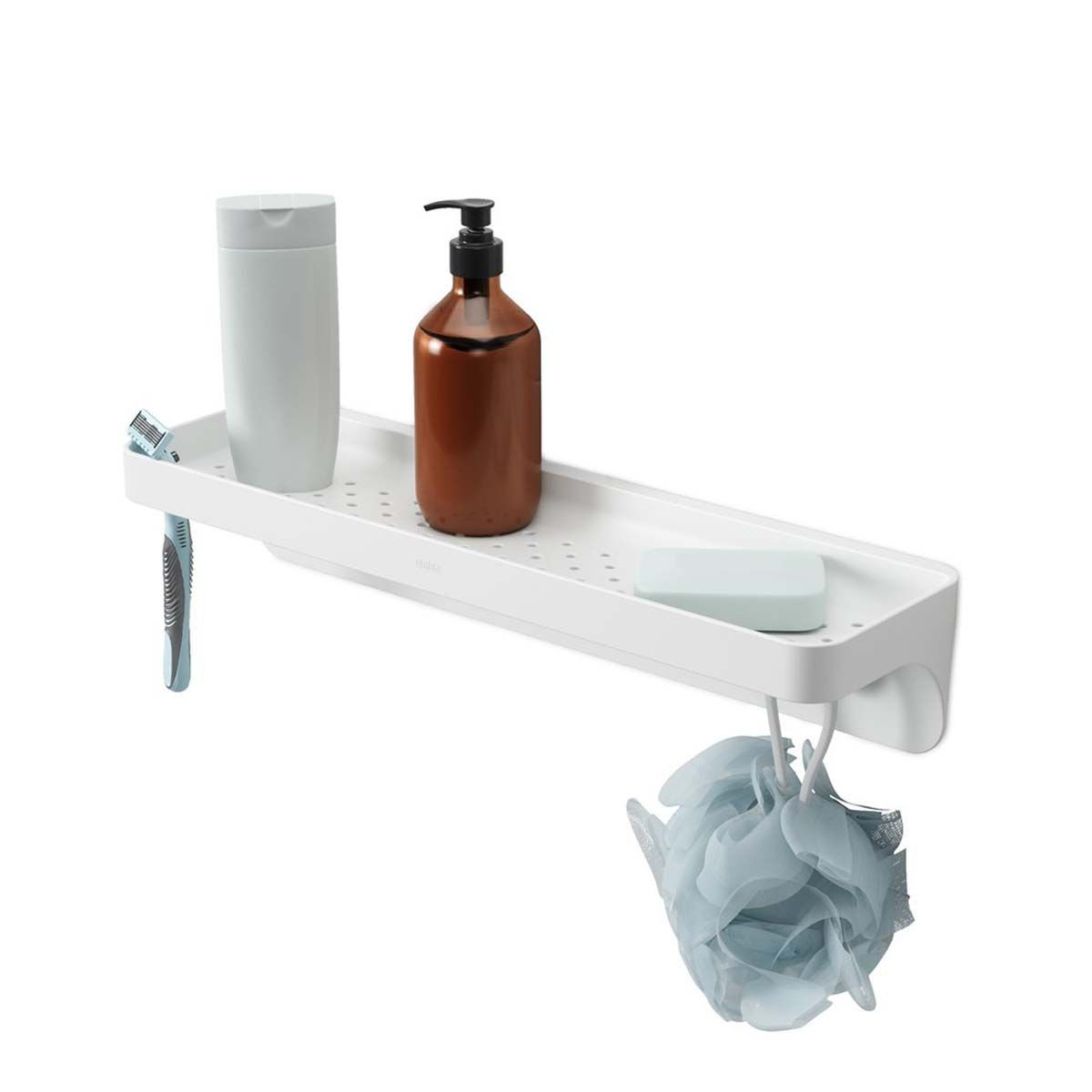 Evalubathroom-Support à ventouses pour salle de bain, étagère de rangement  carrée, crochet à gadgets, accessoires de cuisine, finition gratuite BE