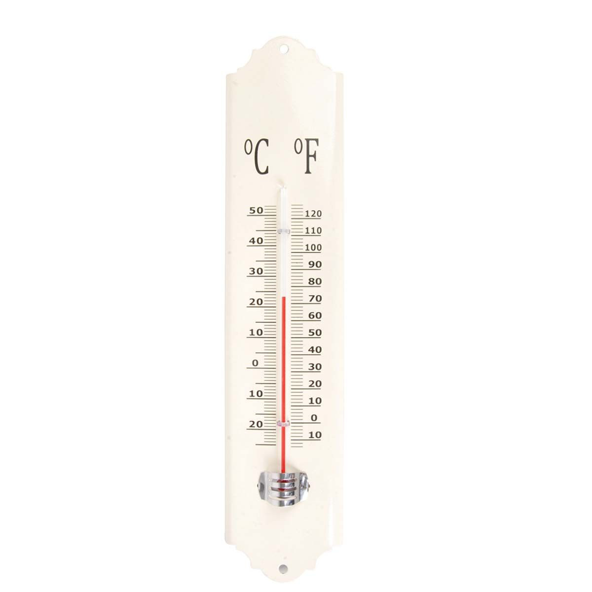 Thermomètre extérieur en métal émaillé - Crème - ON RANGE TOUT