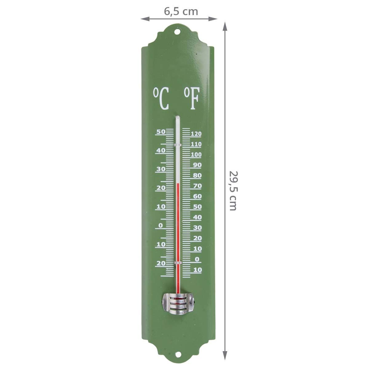Thermomètre extérieur en émail - Vert - ON RANGE TOUT