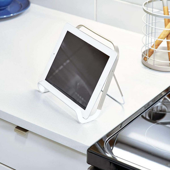 Lutrin de cuisine en métal blanc