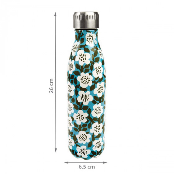 Gourde en inox fleurie
