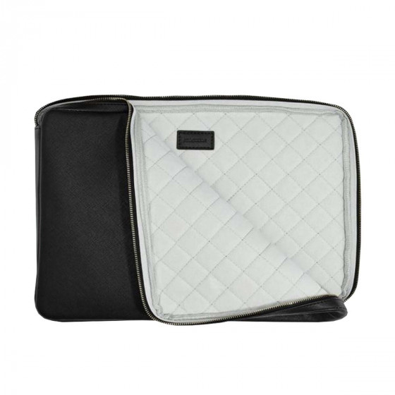 Housse pour ordinateur 13 pouces en simili cuir noir