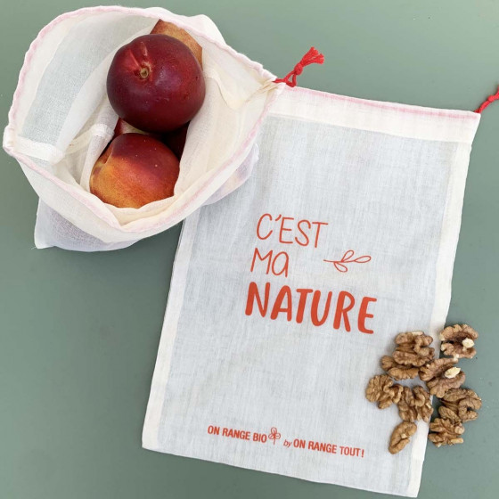 Sac à vrac en coton biologique pour céréales