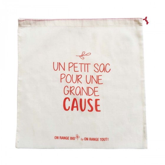 Sac à vrac en coton biologique pour fruits et légumes