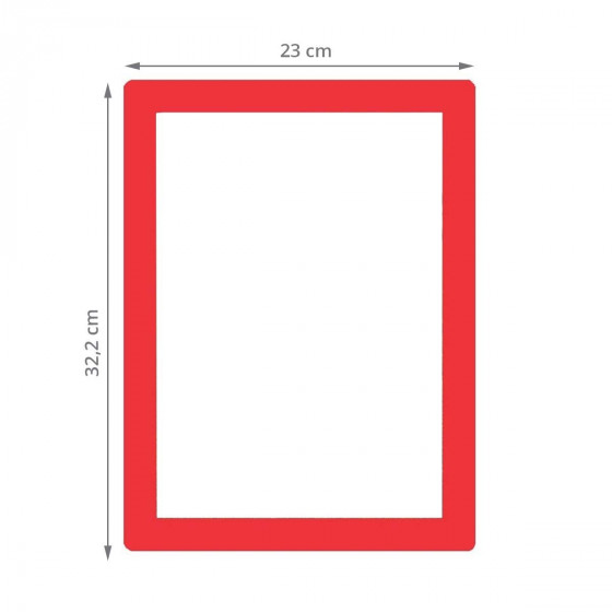 Cadre repositionnable pour document A4 rouge
