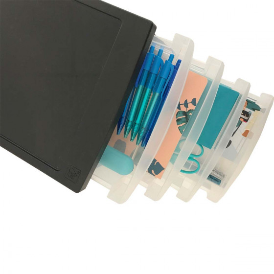 Module de rangement pour petits accessoires 4 tiroirs en plastique