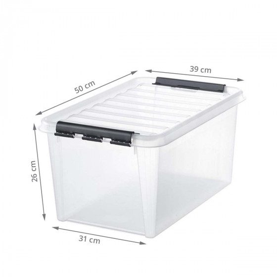 Boîte de rangement transparente 32 litres