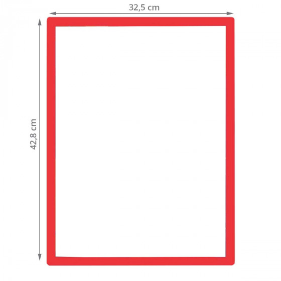 Panneau d'affichage repositionnable encadré rouge