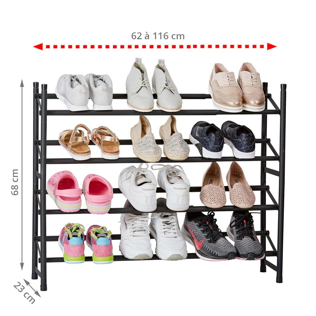Range chaussures extensible 3 niveaux - Jusqu'à… - Cdiscount Maison