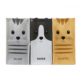 3 sacs pour tri sélectif Chat
