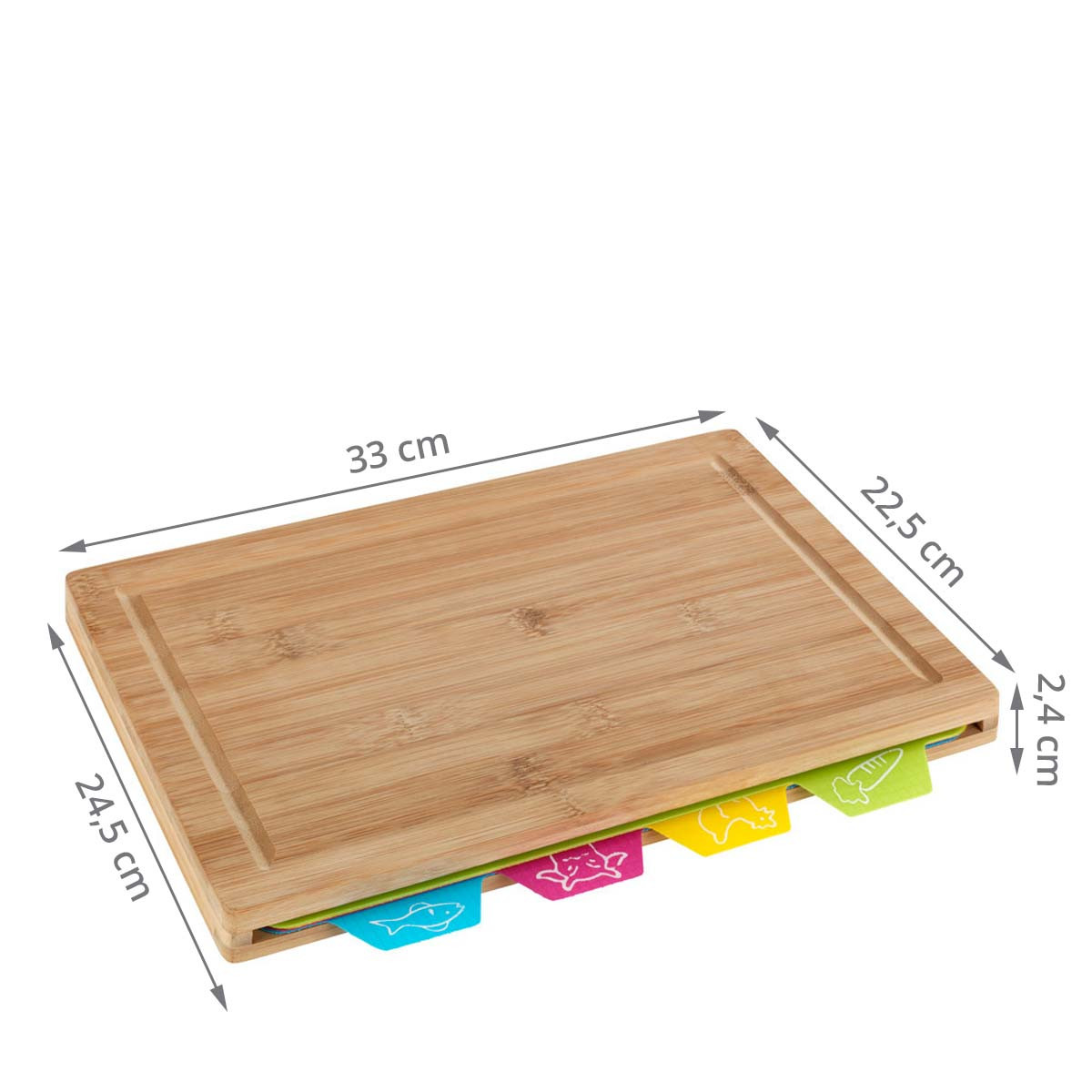 Pack De 3 Planches à Découper En Paille De Blé - 20x32.5 Cm - Pour Fruits, Légumes, Pain - Lavables Et Légères