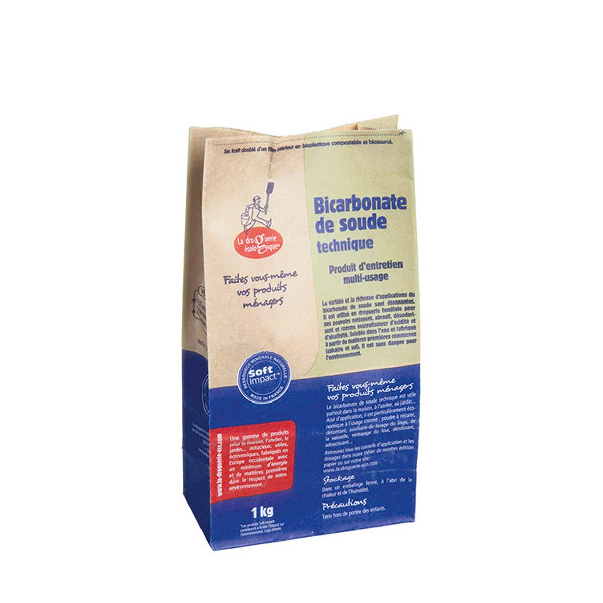 Bicarbonate de soude en sac de 1,5kg – Acheter un sac recharge 1,5 kg de bicarbonate  alimentaire