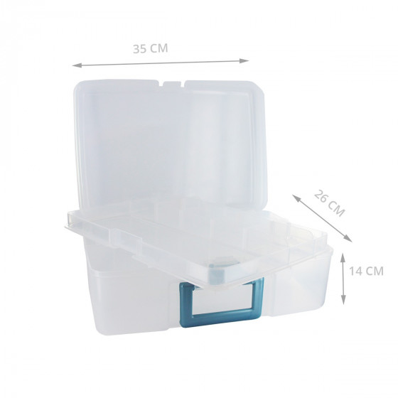 Mallette en plastique à compartiments