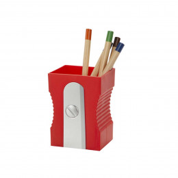 Pot à crayons taille crayons rouge