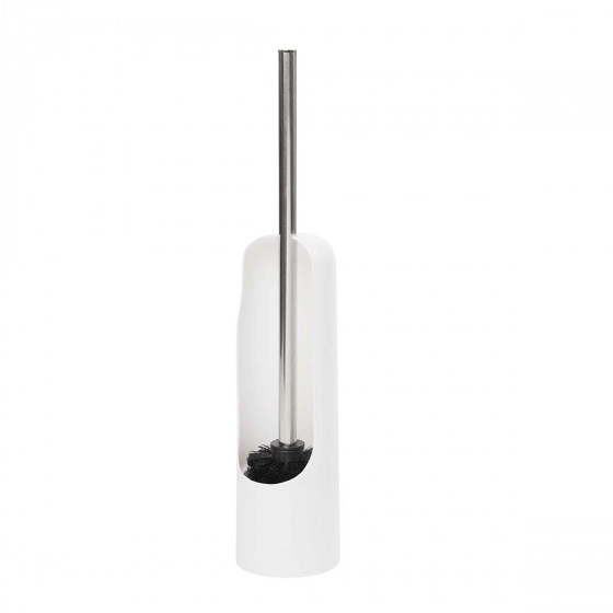 Brosse de toilette blanche à tête noire
