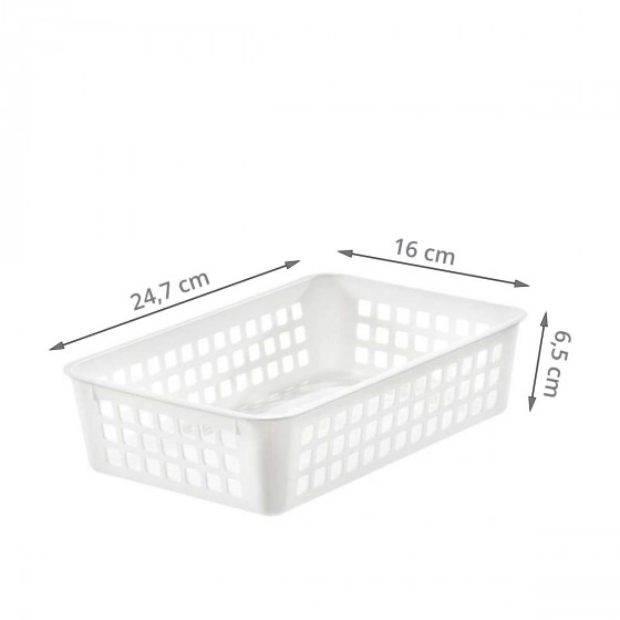 Compartiment rectangulaire pour tiroir de bureau en plastique recyclé