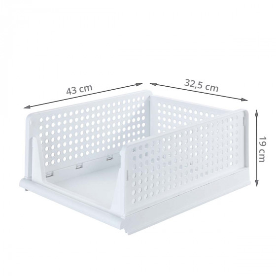 2 paniers tiroirs pliables
