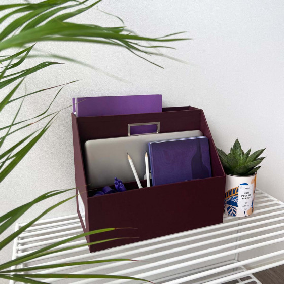 Organisateur portatif pour flex office avec étiquette