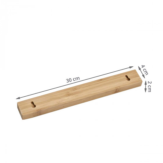 Barre aimantée en bois 30 cm