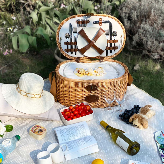 Panier à pique-nique ovale 4 personnes
