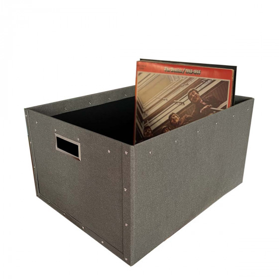 Caisse de rangement pour disques vinyles