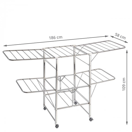 Grand étendoir à linge en inox