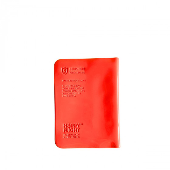 Protège passeport orange brillant